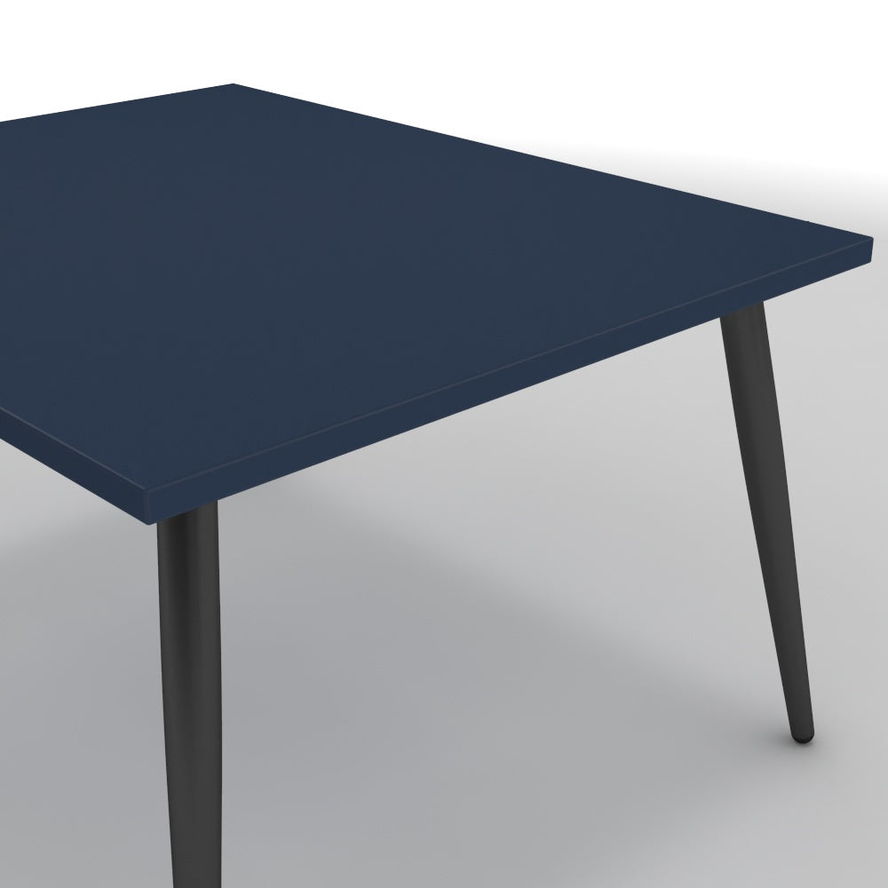 Dohányzóasztal - Manu fekete lábbal - Tiroli kék, méret: 75x60