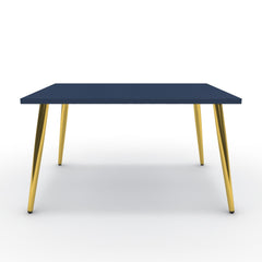 Dohányzóasztal - Manu arany lábbal - Tiroli kék, méret: 75x60
