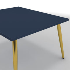 Dohányzóasztal - Manu arany lábbal - Tiroli kék, méret: 75x60