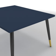 Dohányzóasztal - Manu fekete és arany lábbal - Tiroli kék, méret: 75x60