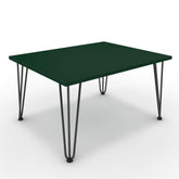 Dohányzóasztal - Linga fekete lábbal - Forest zöld, méret: 75x60