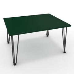 Dohányzóasztal - Linga fekete lábbal - Forest zöld, méret: 75x60