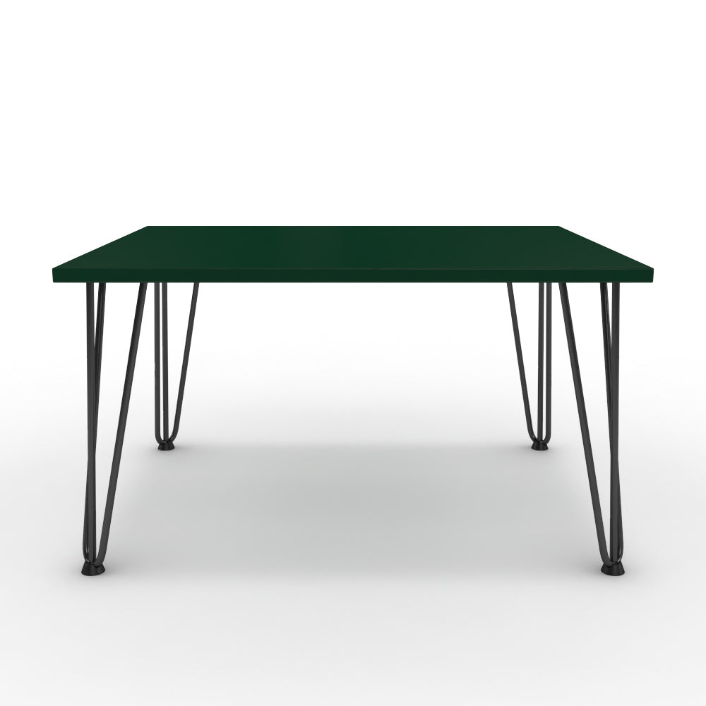Dohányzóasztal - Linga fekete lábbal - Forest zöld, méret: 75x60