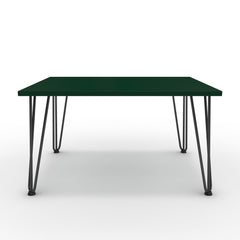 Dohányzóasztal - Linga fekete lábbal - Forest zöld, méret: 75x60