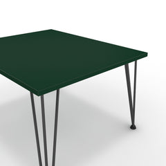 Dohányzóasztal - Linga fekete lábbal - Forest zöld, méret: 75x60
