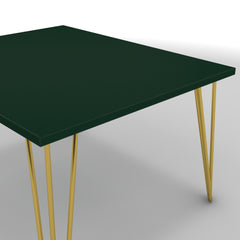 Dohányzóasztal - Linga arany lábbal - Forest zöld, méret: 75x60