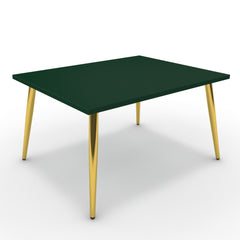 Dohányzóasztal - Manu arany lábbal - Forest zöld, méret: 75x60