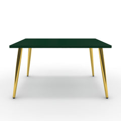 Dohányzóasztal - Manu arany lábbal - Forest zöld, méret: 75x60