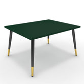 Dohányzóasztal - Manu fekete és arany lábbal - Forest zöld, méret: 75x60