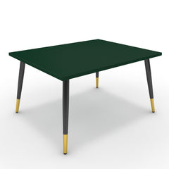 Dohányzóasztal - Manu fekete és arany lábbal - Forest zöld, méret: 75x60