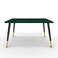 Dohányzóasztal - Manu fekete és arany lábbal - Forest zöld, méret: 75x60