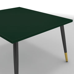 Dohányzóasztal - Manu fekete és arany lábbal - Forest zöld, méret: 75x60