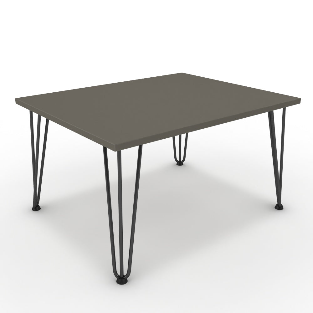 Dohányzóasztal - Linga fekete lábbal - Fosszil szürke, méret: 75x60