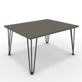 Dohányzóasztal - Linga fekete lábbal - Fosszil szürke, méret: 75x60