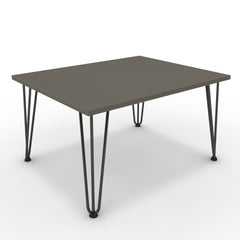 Dohányzóasztal - Linga fekete lábbal - Fosszil szürke, méret: 75x60