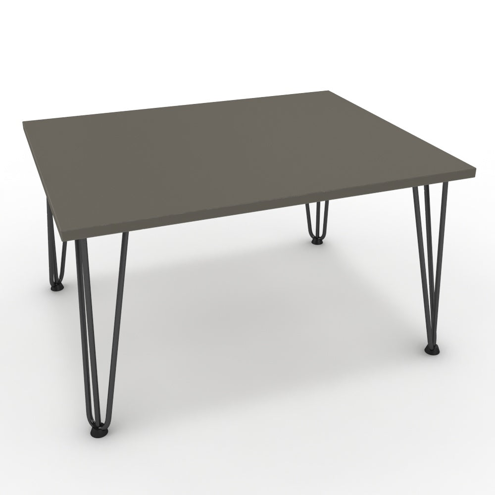 Dohányzóasztal - Linga fekete lábbal - Fosszil szürke, méret: 75x60