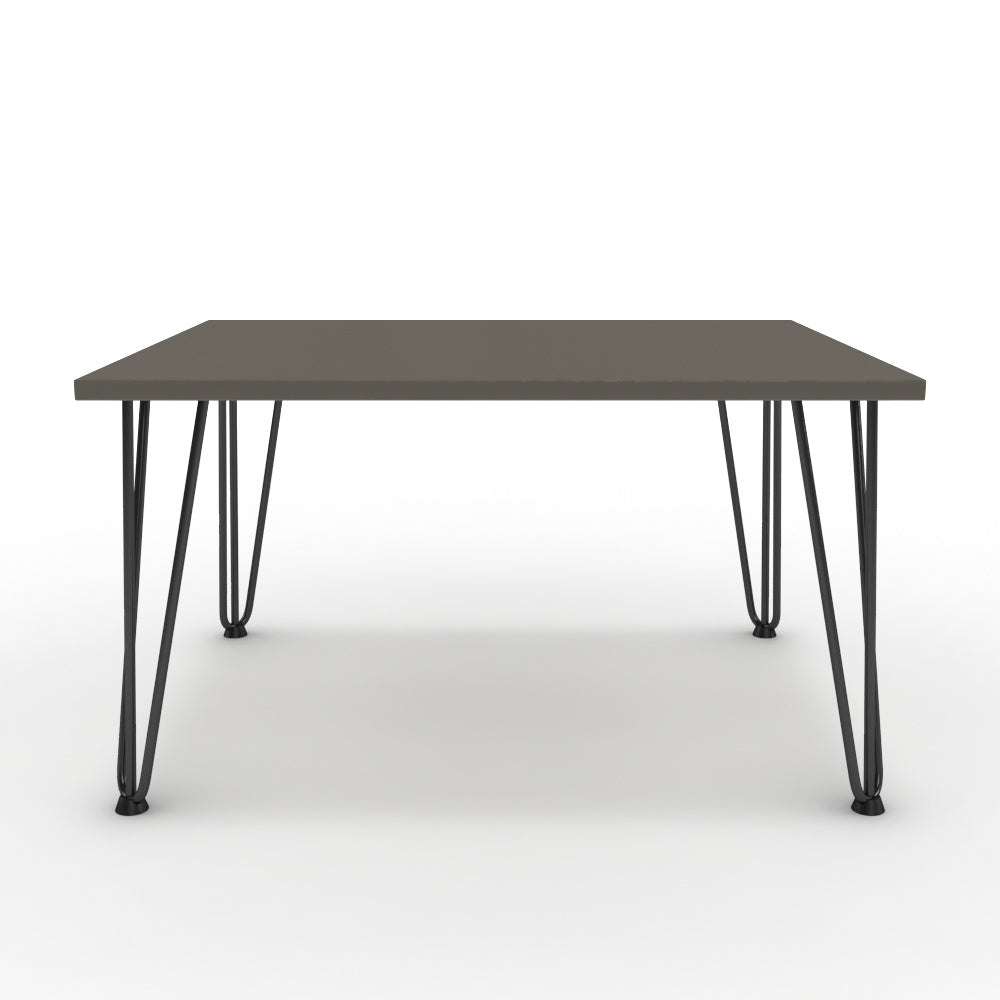 Dohányzóasztal - Linga fekete lábbal - Fosszil szürke, méret: 75x60