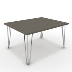 Dohányzóasztal - Linga króm lábbal - Fosszil szürke, méret: 75x60