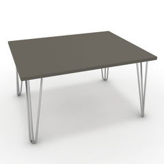 Dohányzóasztal - Linga króm lábbal - Fosszil szürke, méret: 75x60