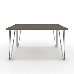 Dohányzóasztal - Linga króm lábbal - Fosszil szürke, méret: 75x60