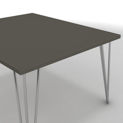 Dohányzóasztal - Linga króm lábbal - Fosszil szürke, méret: 75x60