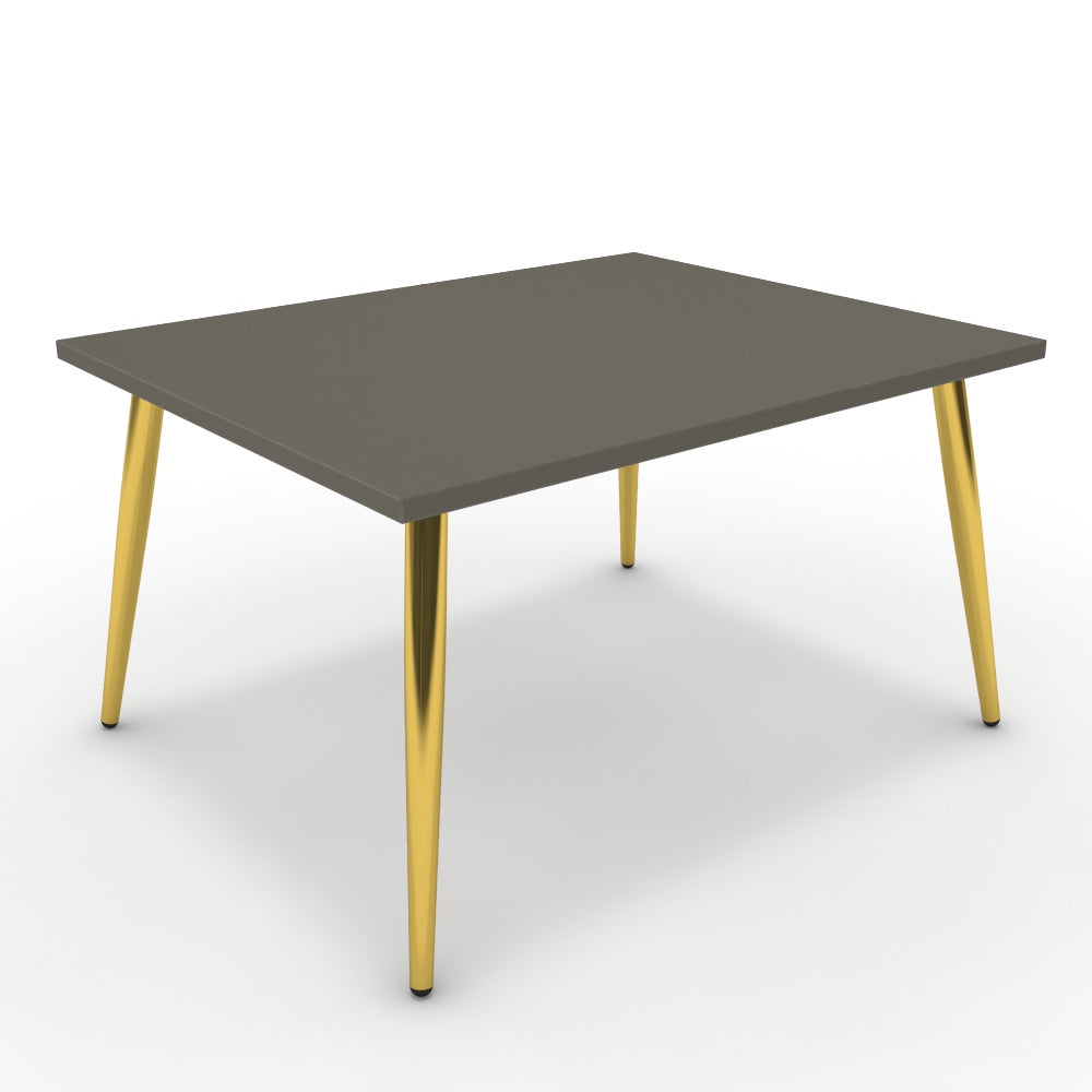 Dohányzóasztal - Manu arany lábbal - Fosszil szürke, méret: 75x60