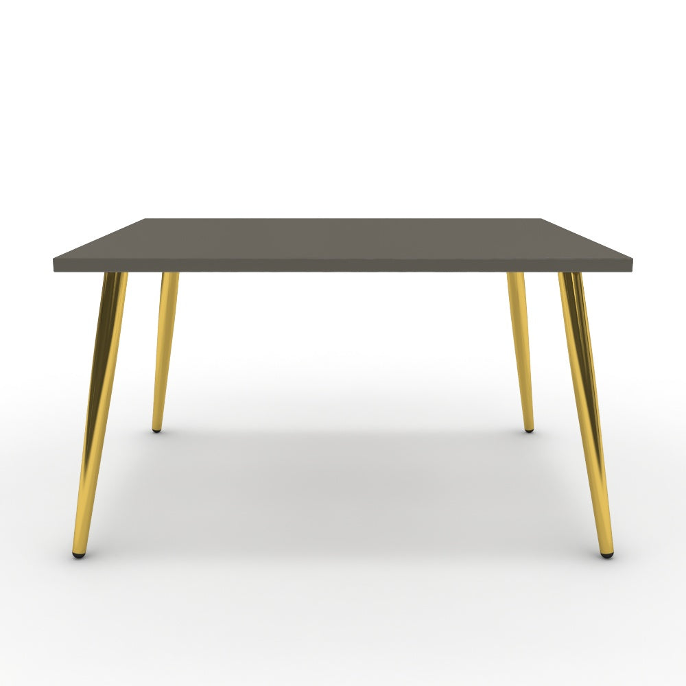 Dohányzóasztal - Manu arany lábbal - Fosszil szürke, méret: 75x60