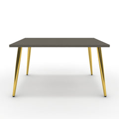 Dohányzóasztal - Manu arany lábbal - Fosszil szürke, méret: 75x60