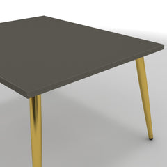 Dohányzóasztal - Manu arany lábbal - Fosszil szürke, méret: 75x60