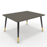 Dohányzóasztal - Manu fekete és arany lábbal - Fosszil szürke, méret: 75x60