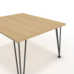 Dohányzóasztal - Linga fekete lábbal - Vicenza tölgy, méret: 75x60