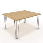 Dohányzóasztal - Linga króm lábbal - Vicenza tölgy, méret: 75x60