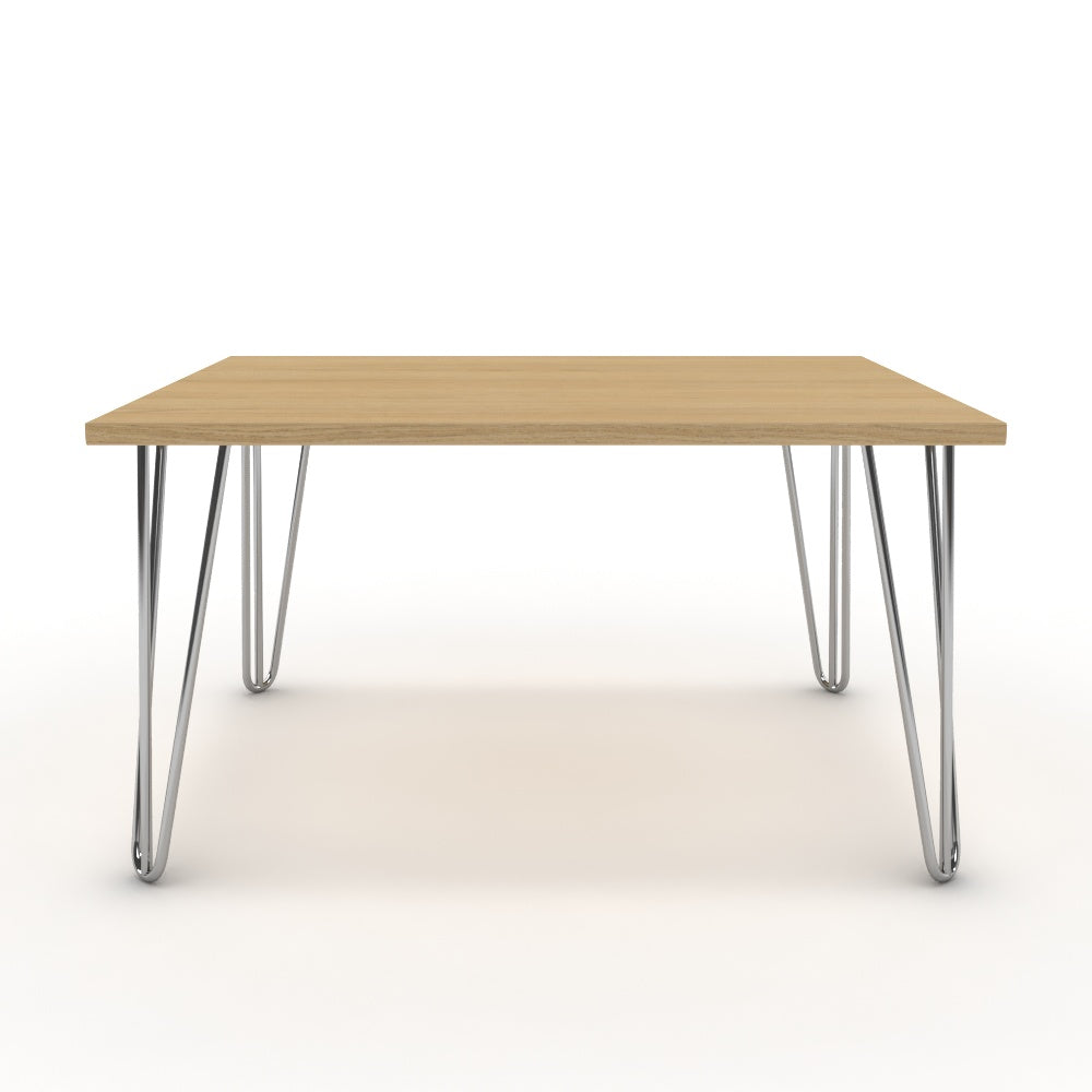 Dohányzóasztal - Linga króm lábbal - Vicenza tölgy, méret: 75x60