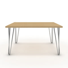 Dohányzóasztal - Linga króm lábbal - Vicenza tölgy, méret: 75x60