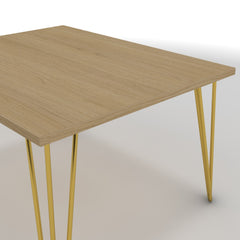 Dohányzóasztal - Linga arany lábbal - Vicenza tölgy, méret: 75x60