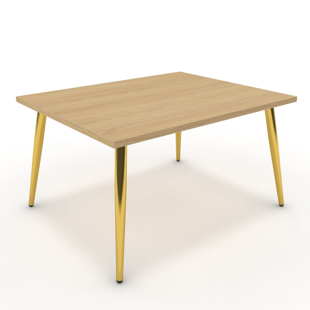 Dohányzóasztal - Manu arany lábbal - Vicenza tölgy, méret: 75x60