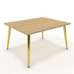 Dohányzóasztal - Manu arany lábbal - Vicenza tölgy, méret: 75x60