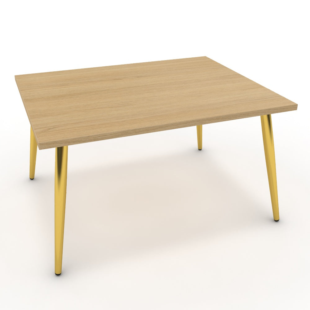 Dohányzóasztal - Manu arany lábbal - Vicenza tölgy, méret: 75x60