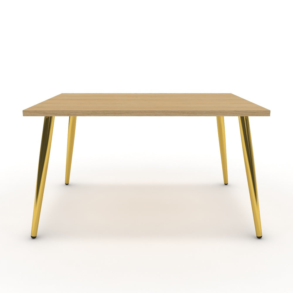 Dohányzóasztal - Manu arany lábbal - Vicenza tölgy, méret: 75x60