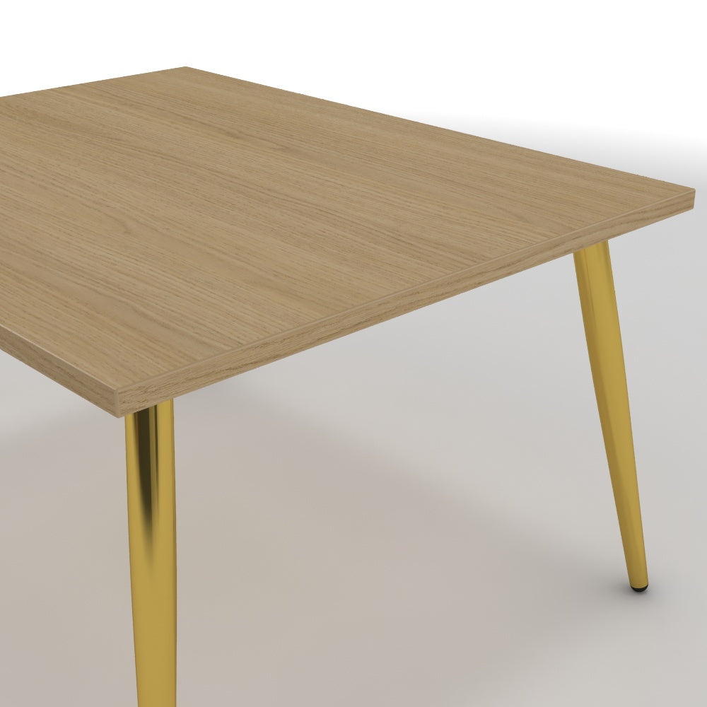 Dohányzóasztal - Manu arany lábbal - Vicenza tölgy, méret: 75x60