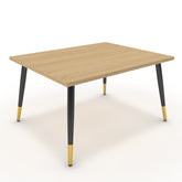 Dohányzóasztal - Manu fekete és arany lábbal - Vicenza tölgy, méret: 75x60