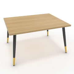 Dohányzóasztal - Manu fekete és arany lábbal - Vicenza tölgy, méret: 75x60