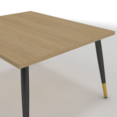 Dohányzóasztal - Manu fekete és arany lábbal - Vicenza tölgy, méret: 75x60