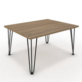 Dohányzóasztal - Linga fekete lábbal - Világos rauna szil, méret: 75x60