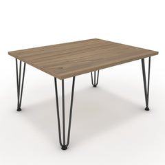 Dohányzóasztal - Linga fekete lábbal - Világos rauna szil, méret: 75x60