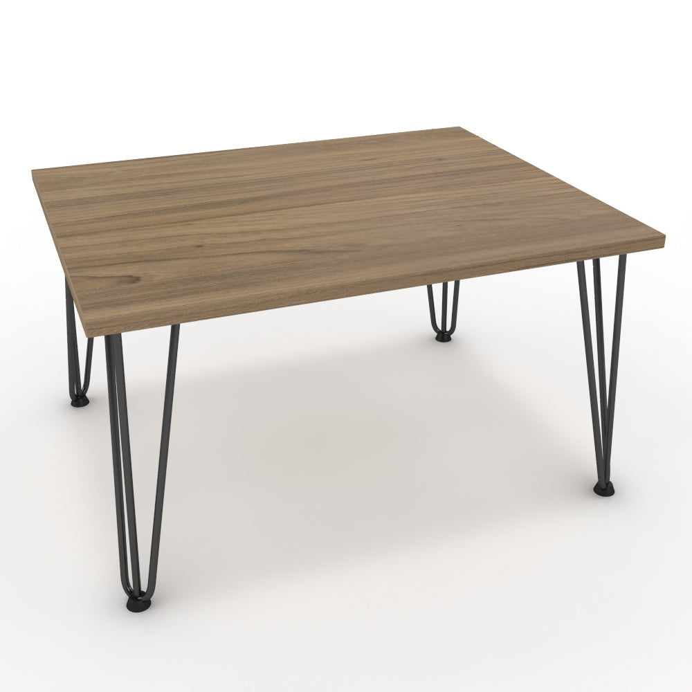 Dohányzóasztal - Linga fekete lábbal - Világos rauna szil, méret: 75x60