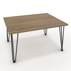 Dohányzóasztal - Linga fekete lábbal - Világos rauna szil, méret: 75x60