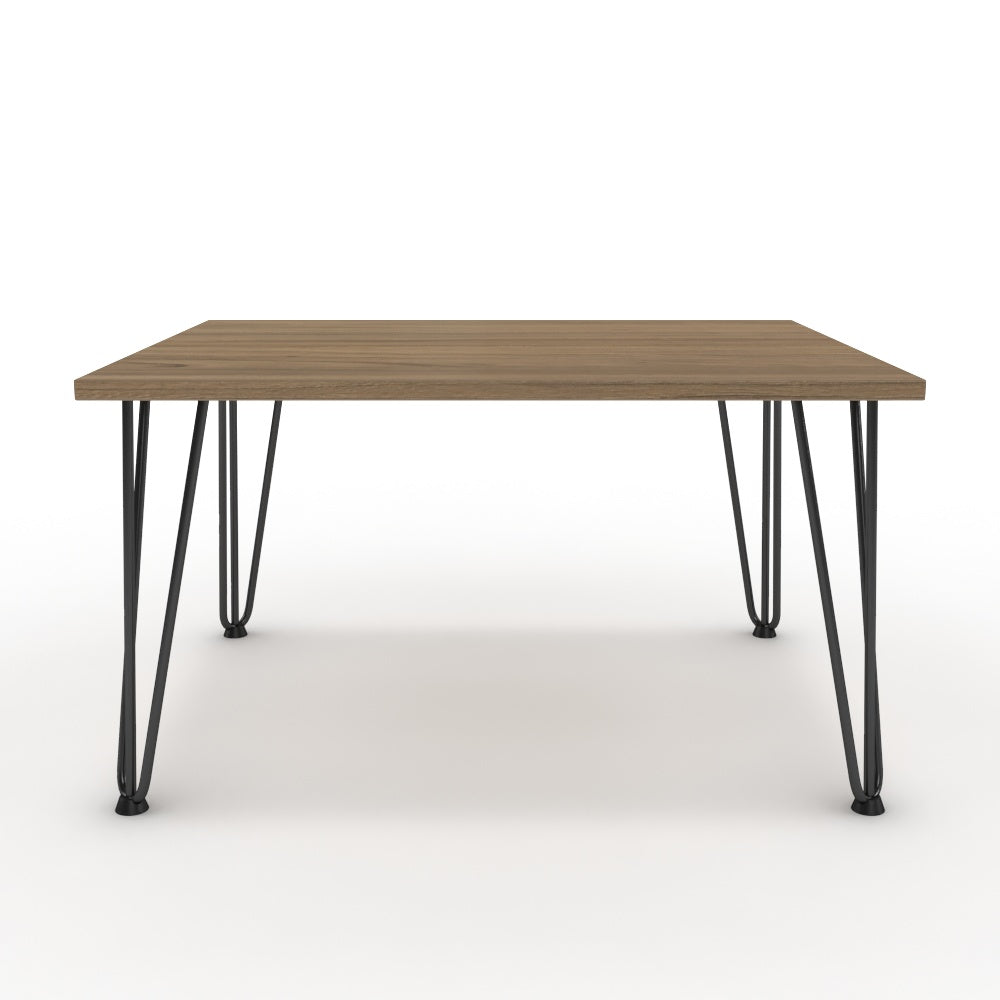 Dohányzóasztal - Linga fekete lábbal - Világos rauna szil, méret: 75x60