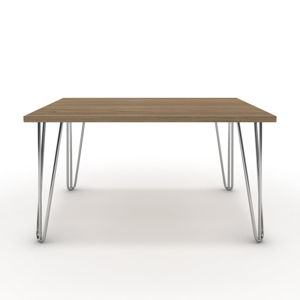 Dohányzóasztal - Linga króm lábbal - Világos rauna szil, méret: 75x60