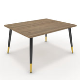 Dohányzóasztal - Manu fekete és arany lábbal - Világos rauna szil, méret: 75x60